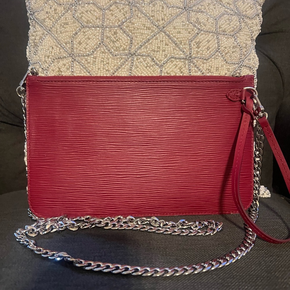 Louis Vuitton Neverfull pouch Fuchsia Epi Leather